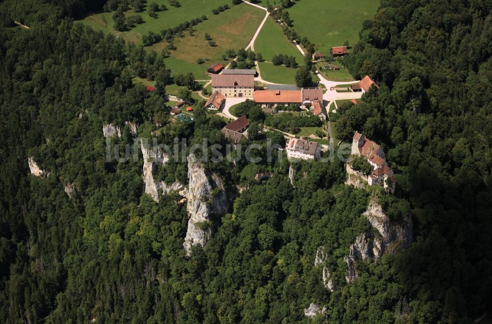 Luftbild Beuron - Schloss Werenwag in der Gemeinde Beuron im Oberen Donautal im Bundesland Baden-Württemberg