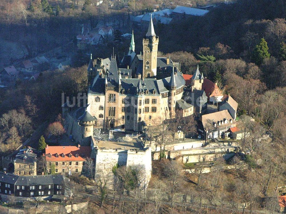 Wernigerode aus der Vogelperspektive: Schloß Wernigerode