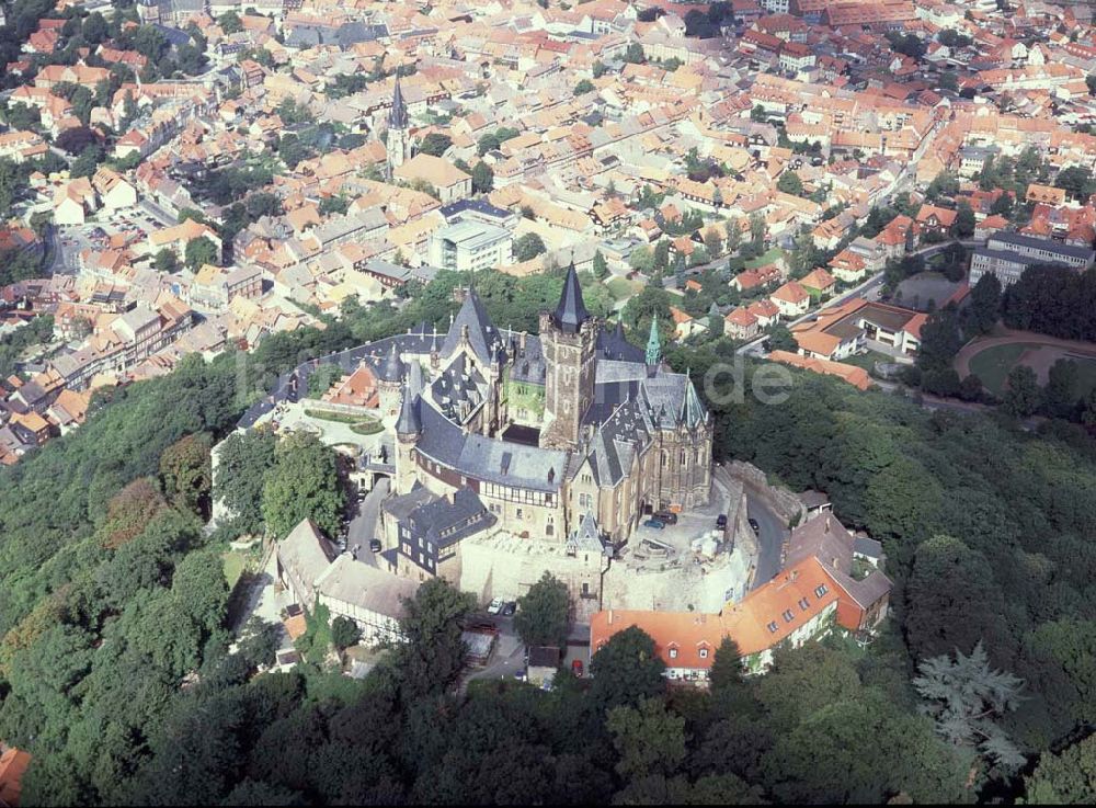 Luftbild Wernigerode - Schloß Wernigerode / Harz