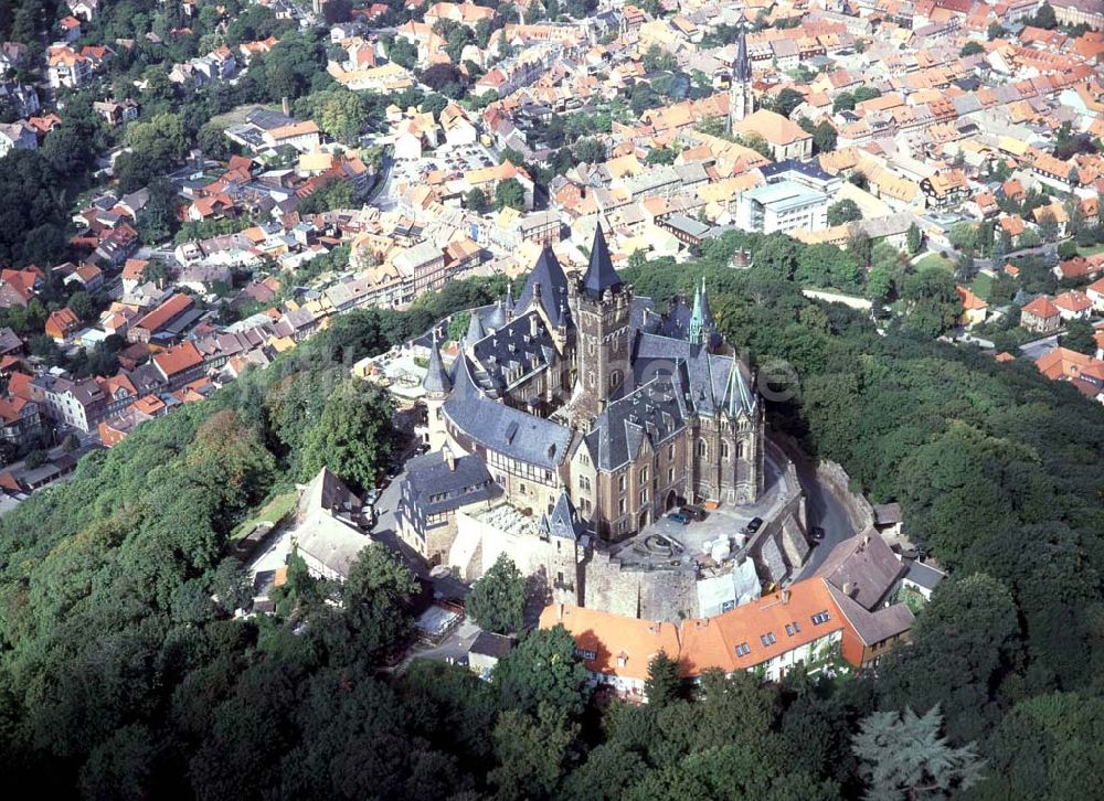 Luftaufnahme Wernigerode - Schloß Wernigerode / Harz