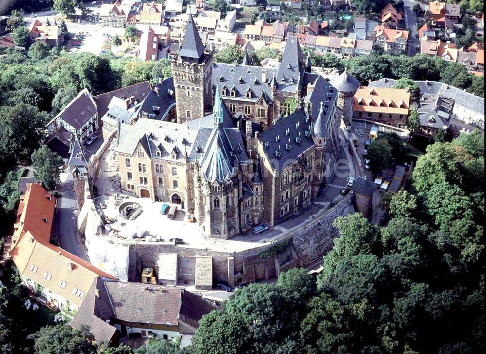 Wernigerode von oben - Schloß Wernigerode / Harz