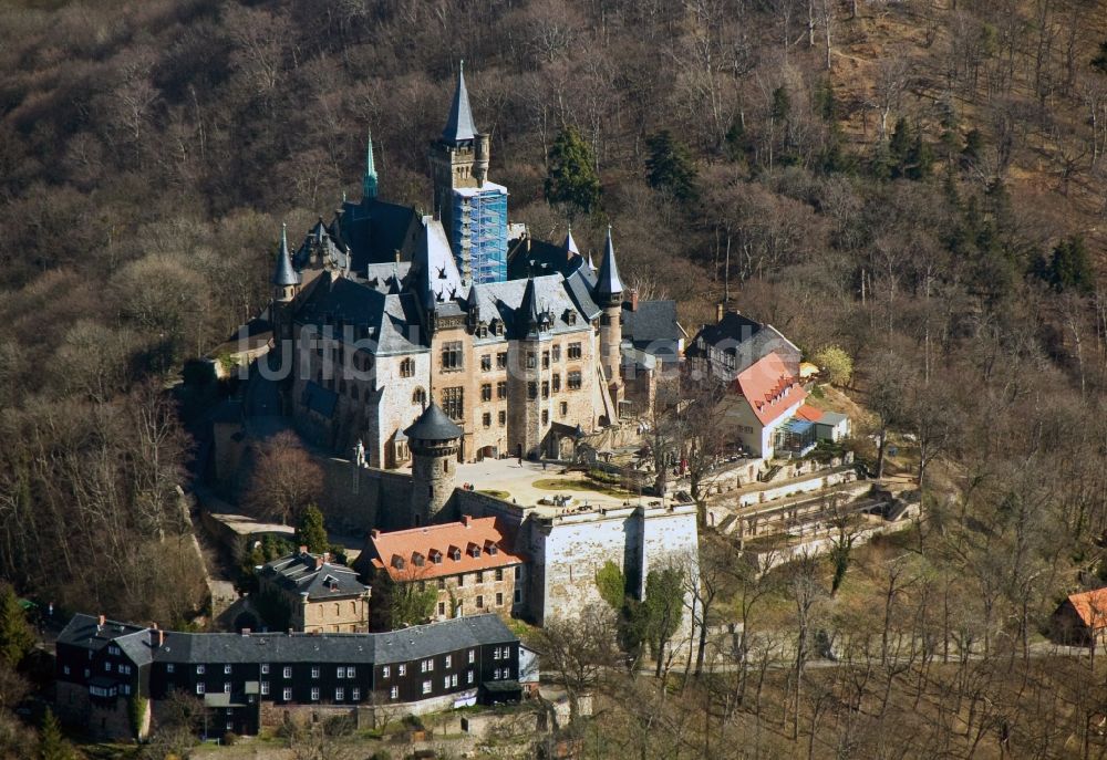 Luftbild Wernigerode - Schloss Wernigerode im Bundesland Sachsen-Anhalt