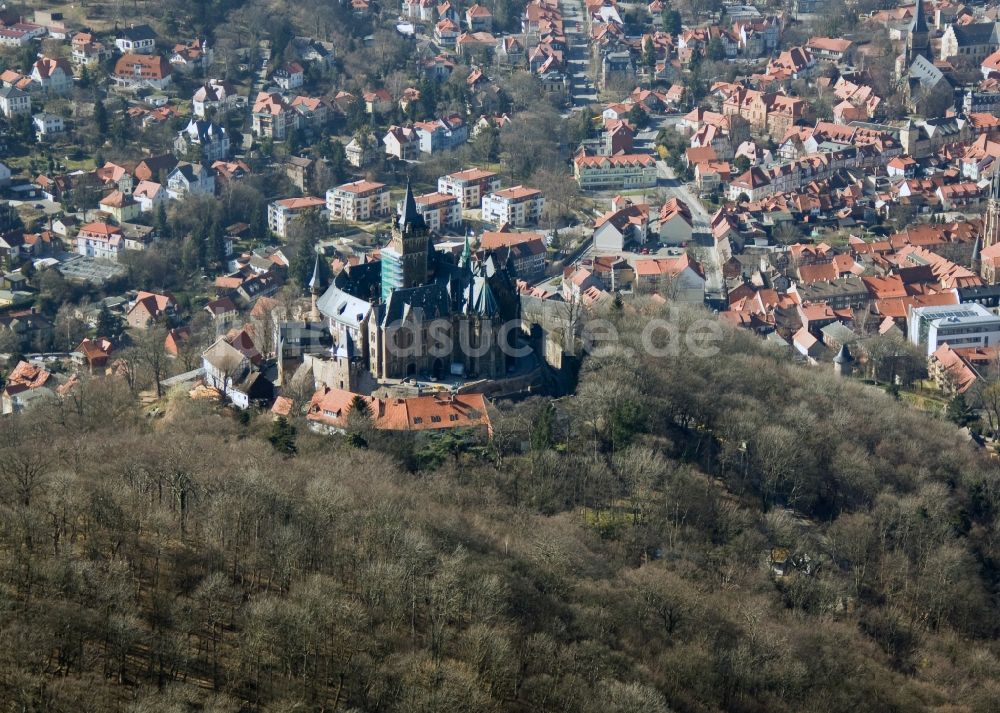 Luftbild Wernigerode - Schloss Wernigerode im Bundesland Sachsen-Anhalt