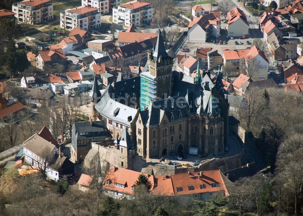 Luftaufnahme Wernigerode - Schloss Wernigerode im Bundesland Sachsen-Anhalt