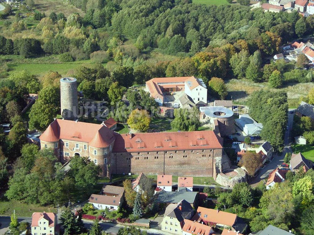 Belzig aus der Vogelperspektive: Schloß Wiesenburg bei Belzig.