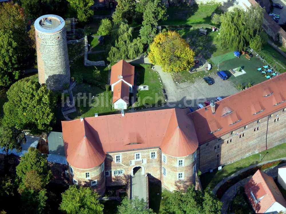 Luftbild Belzig - Schloß Wiesenburg bei Belzig.