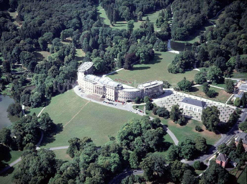 Kassel von oben - Schloß Wilhelmshöhe in Kassel