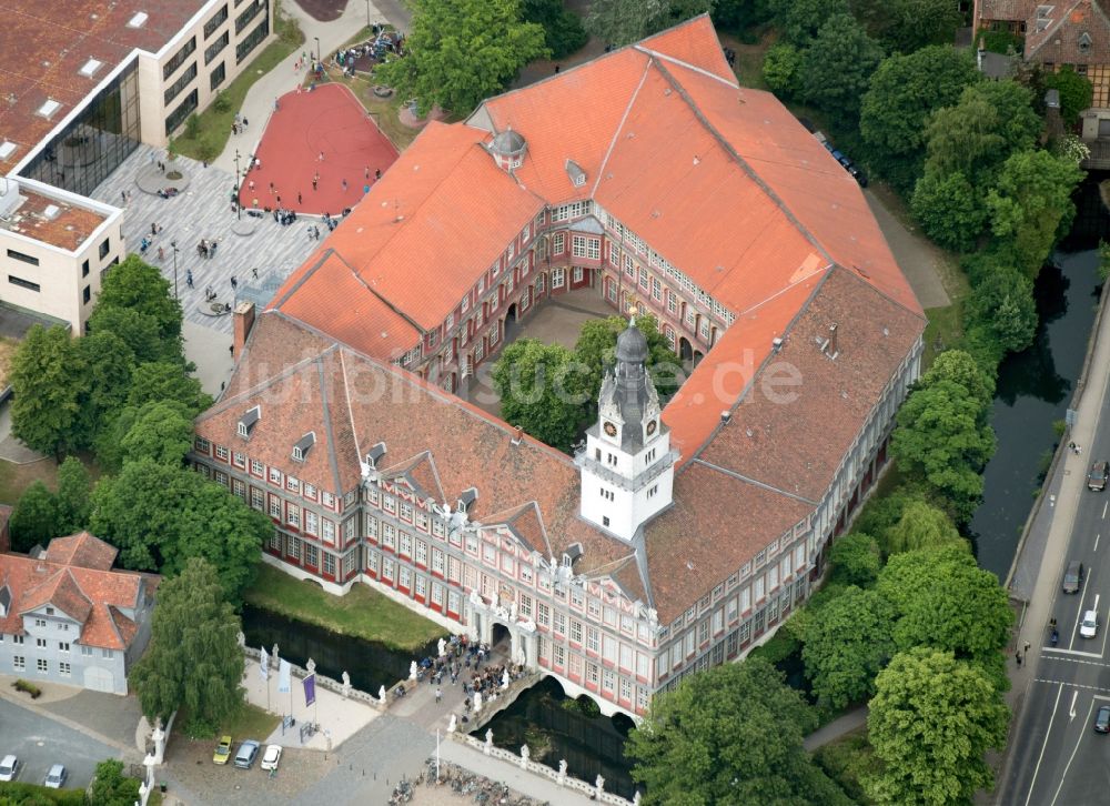 Wolfenbüttel aus der Vogelperspektive: Schloss Wolfenbüttel in Wolfenbüttel im Bundesland Niedersachsen