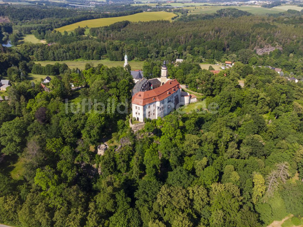 Luftbild Limbach-Oberfrohna - Schloss Wolkenburg in Limbach-Oberfrohna im Bundesland Sachsen, Deutschland