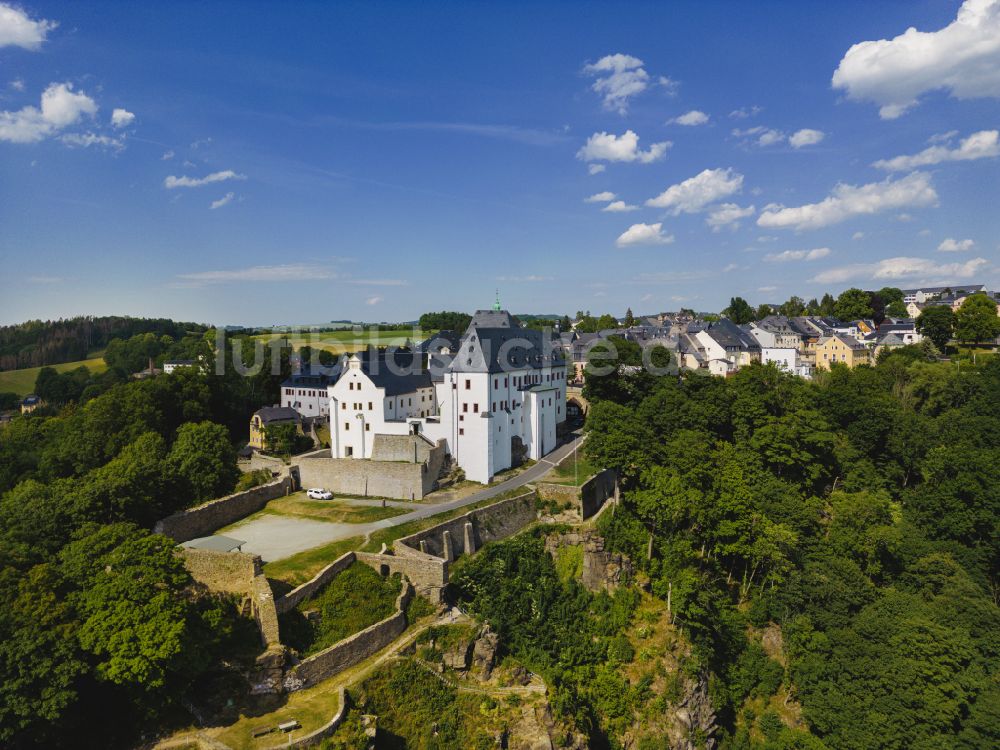 Wolkenstein aus der Vogelperspektive: Schloss Wolkenstein in Wolkenstein im Bundesland Sachsen, Deutschland