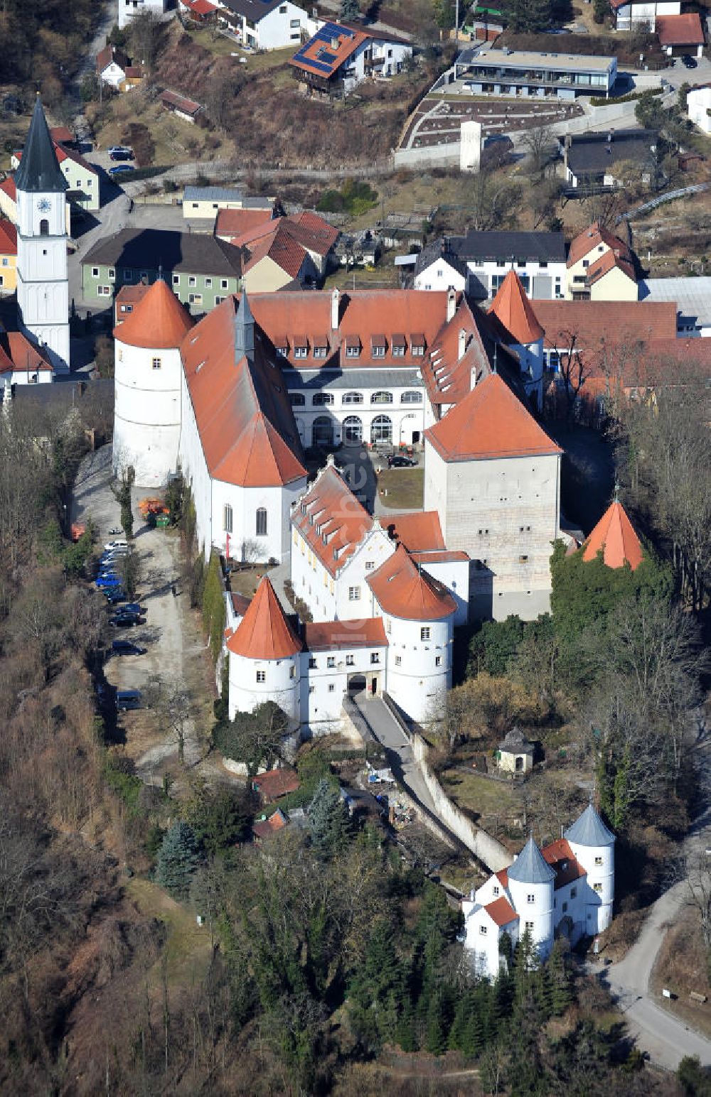 Luftbild Wörth an der Donau - Schloss Wörth in Wörth an der Donau