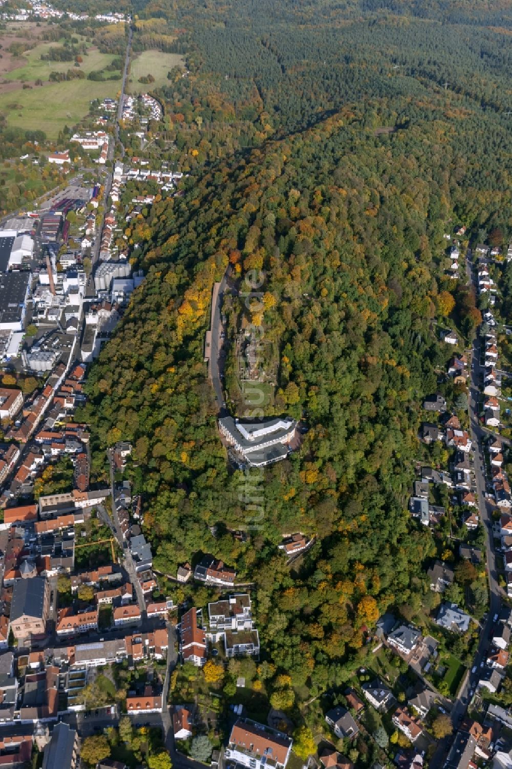 Luftbild Homburg - Schloßberg mit dem Schlossberg-Hotel Homburg OHG in Homburg im Bundesland Saarland