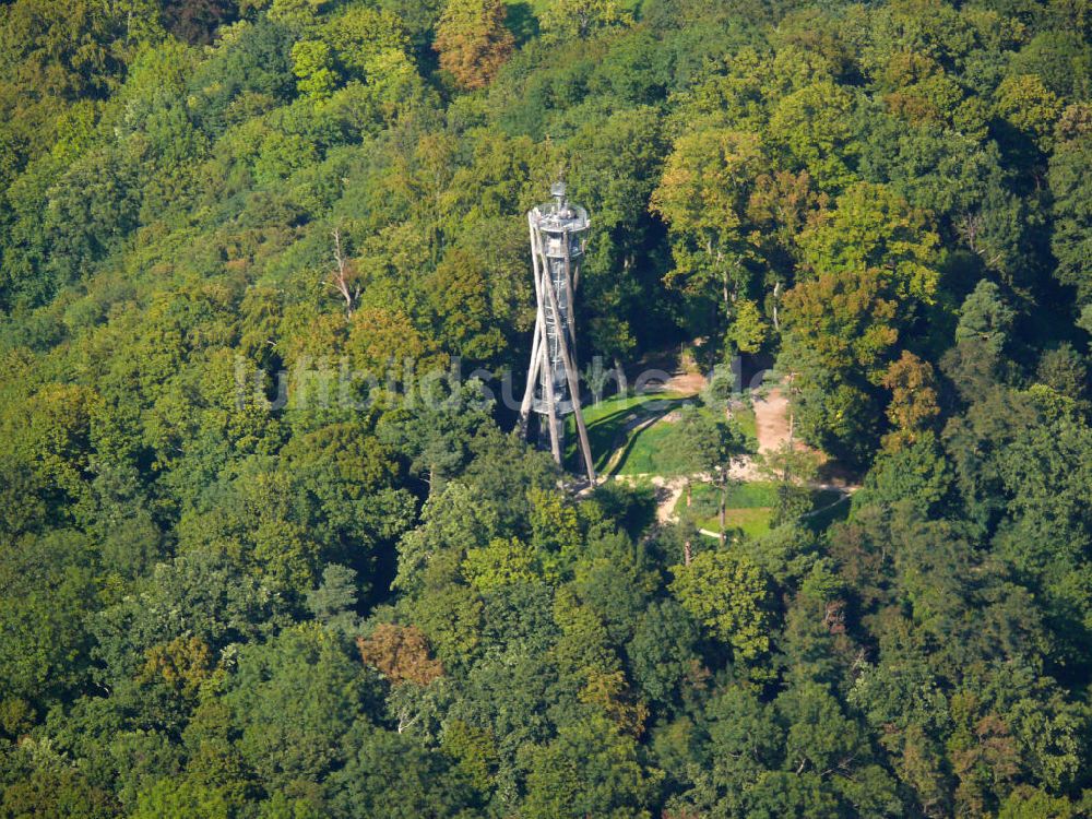 Luftbild Freiburg im Breisgau - Schlossbergturm in Freiburg, Baden-Württemberg