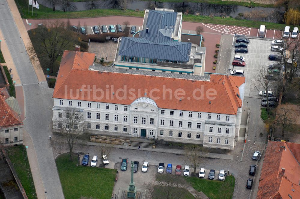 Luftaufnahme Güstrow - Schlosscafé in Güstrow