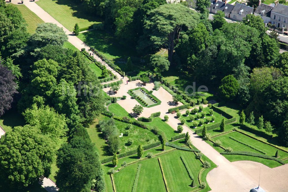 Luftaufnahme Cheverny - Schlossgarten Cheverny