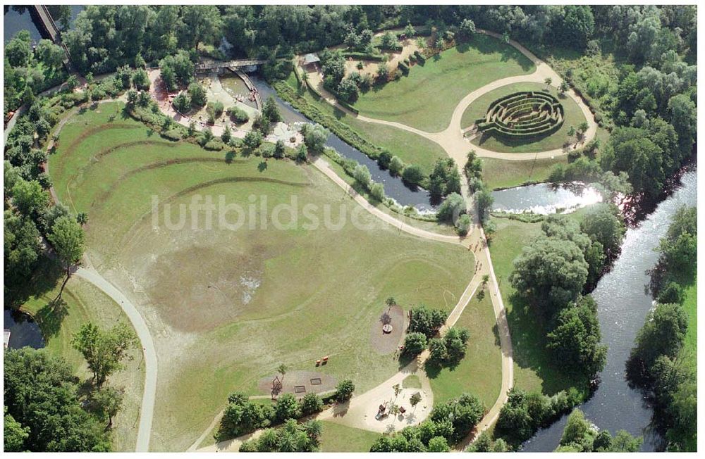 Luftbild Lübben - Schlossinsel Lübben