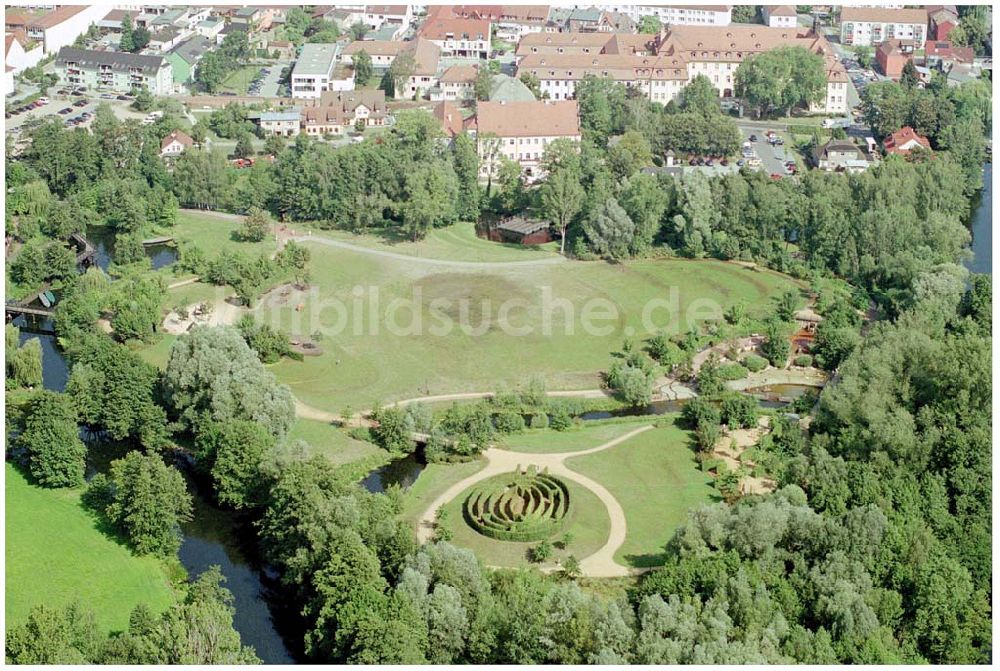 Luftaufnahme Lübben - Schlossinsel Lübben