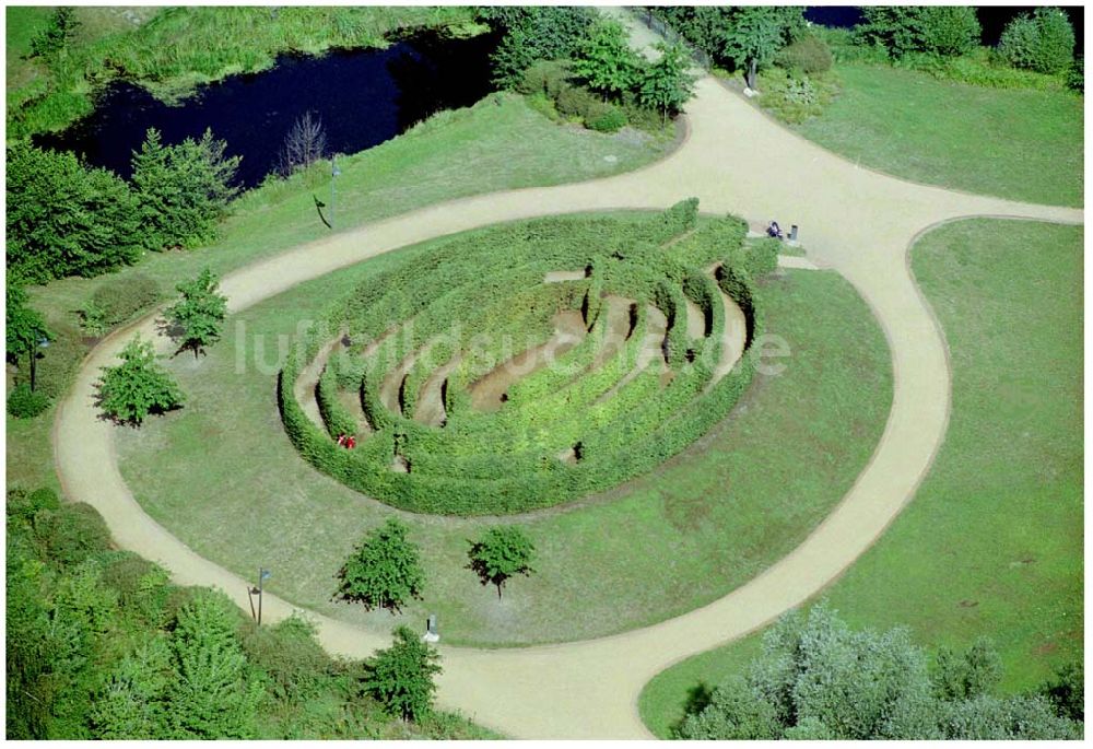 Lübben aus der Vogelperspektive: Schlossinsel Lübben