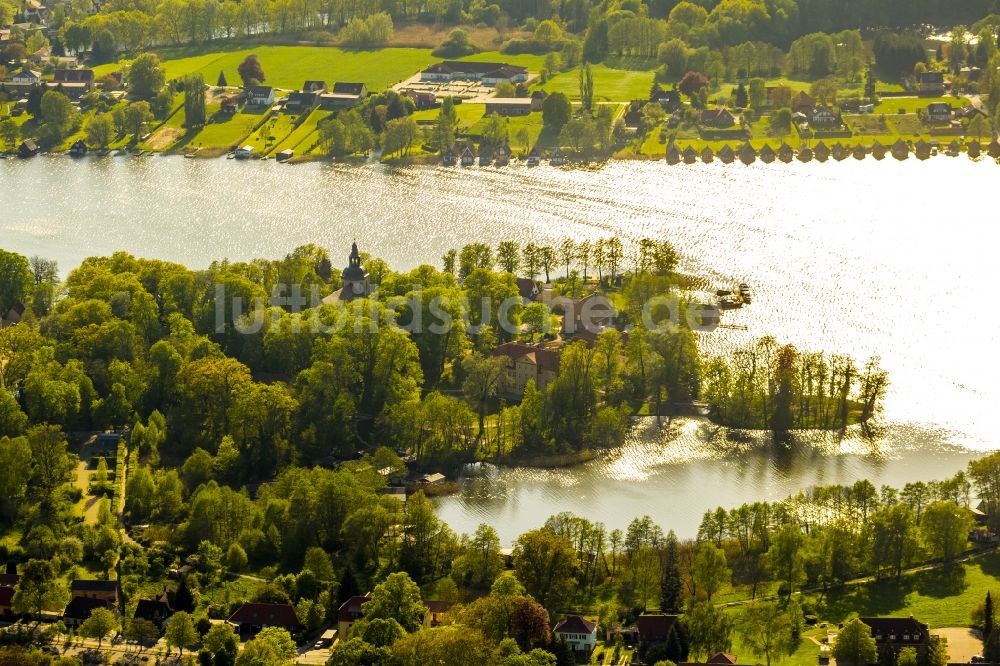 Luftaufnahme Mirow - Schlossinsel in Mirow im Bundesland Mecklenburg-Vorpommern