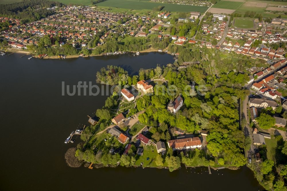 Luftbild Mirow - Schlossinsel in Mirow im Bundesland Mecklenburg-Vorpommern