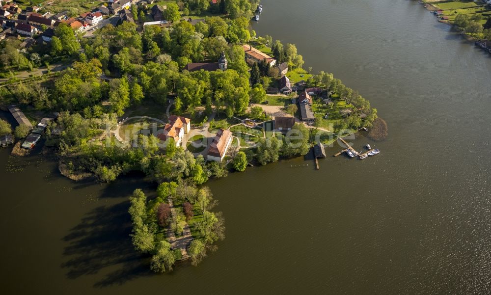 Luftaufnahme Mirow - Schlossinsel in Mirow im Bundesland Mecklenburg-Vorpommern