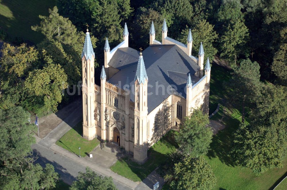 Neustrelitz von oben - Schlosskirche