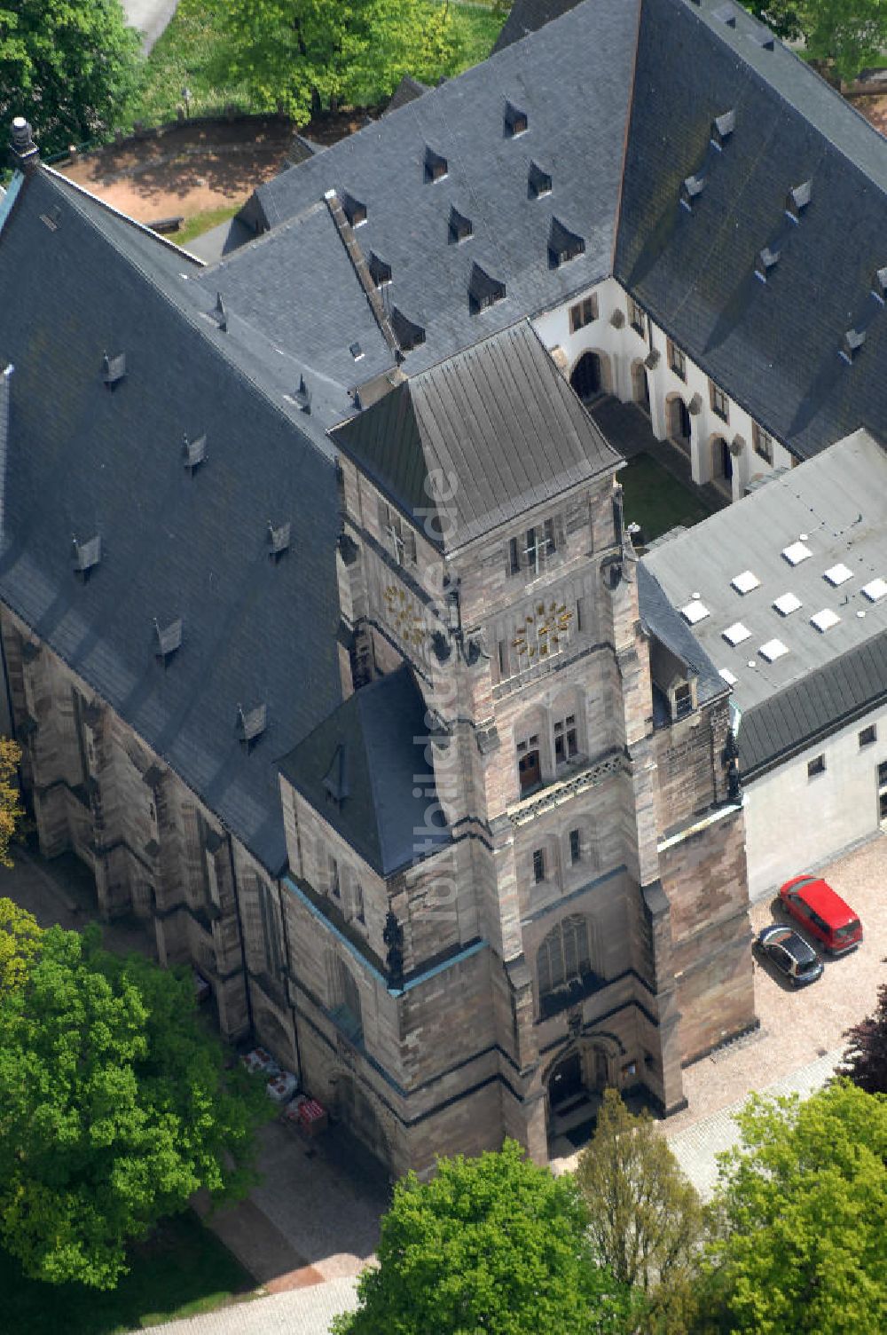 Luftbild Chemnitz - Schlosskirche von Chemnitz in Sachsen