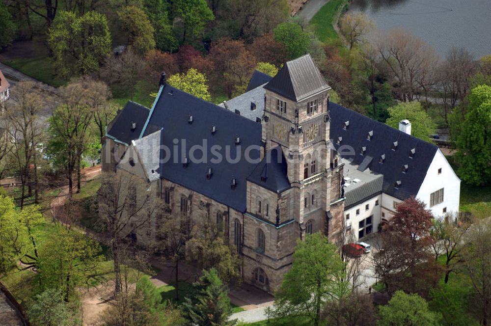 Chemnitz aus der Vogelperspektive: Schlosskirche von Chemnitz in Sachsen