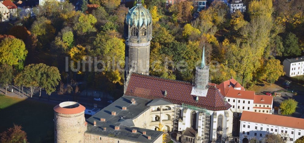 Luftbild Wittenberg - Schlosskirche Wittenberg in Sachsen-Anhalt