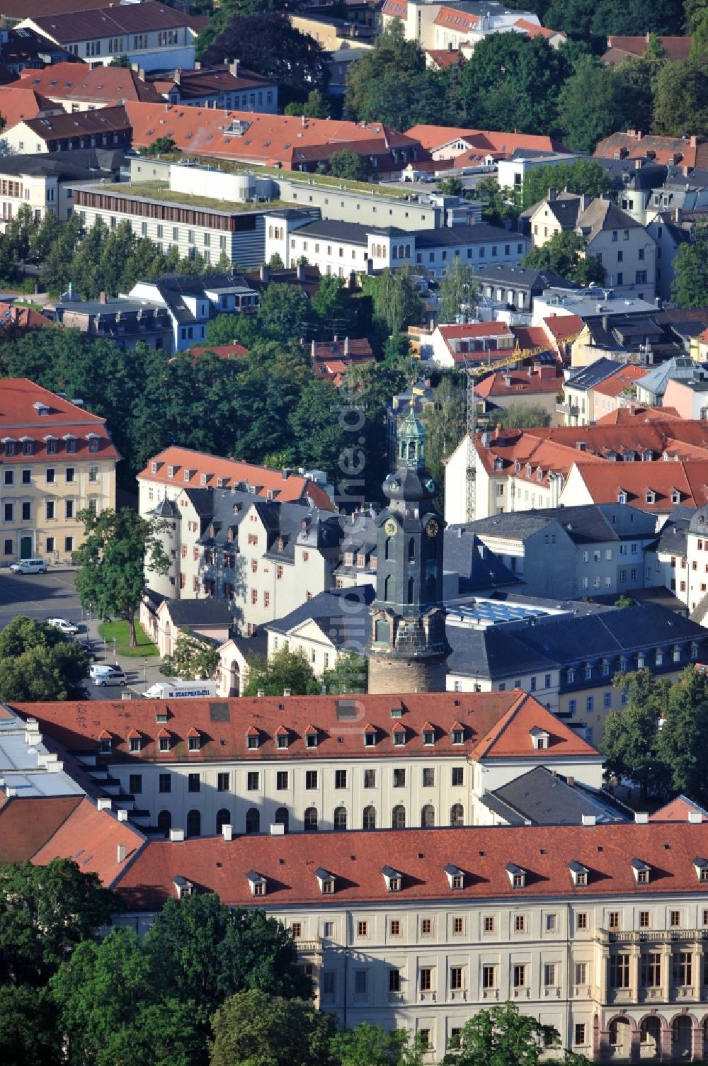 Luftbild Weimar - Schlossmuseum Weimar im Bundesland Thüringen