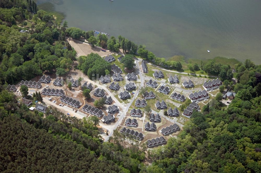 Bad Saarow von oben - Schlosspark Bad Saarow am Scharmützelsee