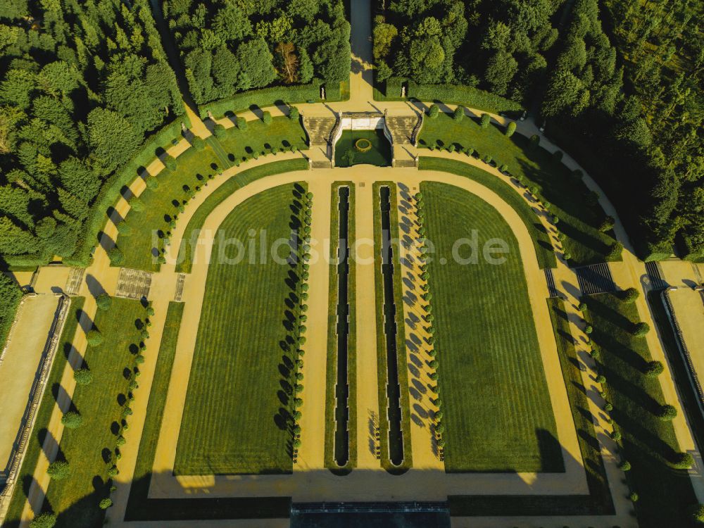 Luftbild Heidenau - Schloßpark Barockgarten Großsedlitz in Heidenau im Bundesland Sachsen, Deutschland