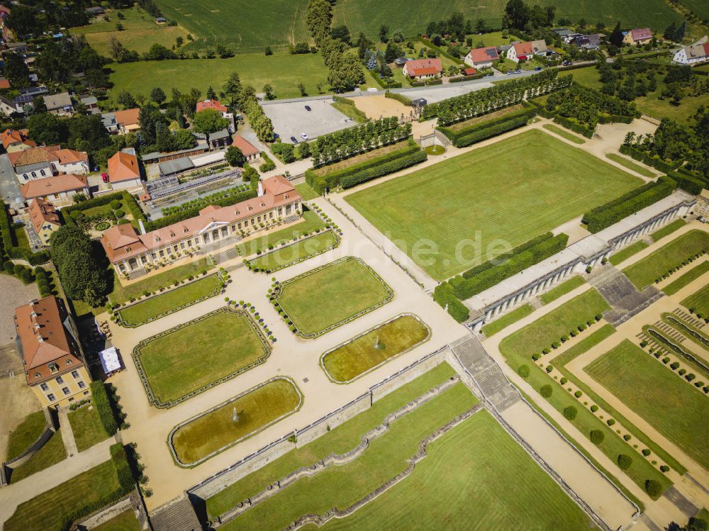 Heidenau aus der Vogelperspektive: Schloßpark Barockgarten Großsedlitz in Heidenau im Bundesland Sachsen, Deutschland