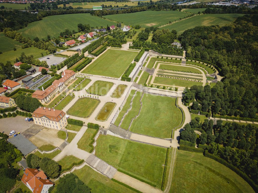 Luftbild Heidenau - Schloßpark Barockgarten Großsedlitz in Heidenau im Bundesland Sachsen, Deutschland