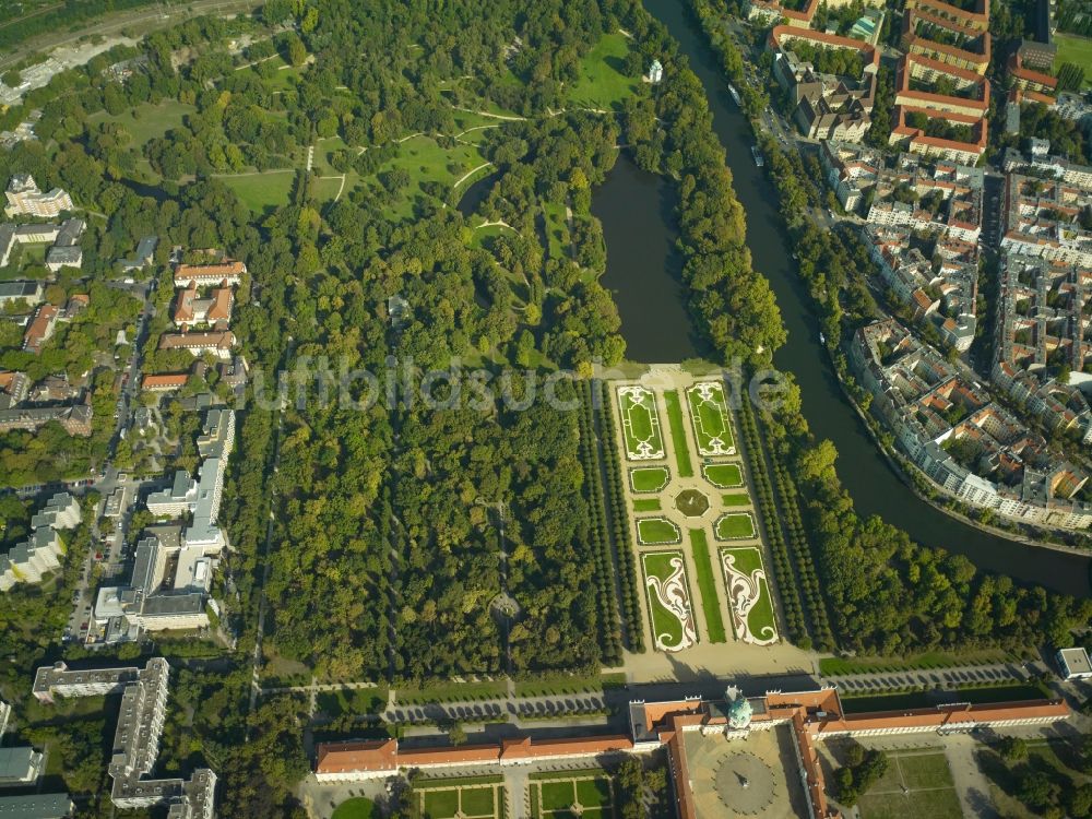 Berlin OT Charlottenburg von oben - Schlosspark Charlottenburg in Berlin