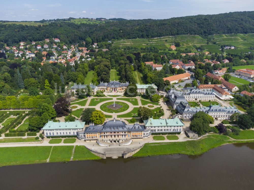 Dresden von oben - Schlosspark in Dresden im Bundesland Sachsen, Deutschland