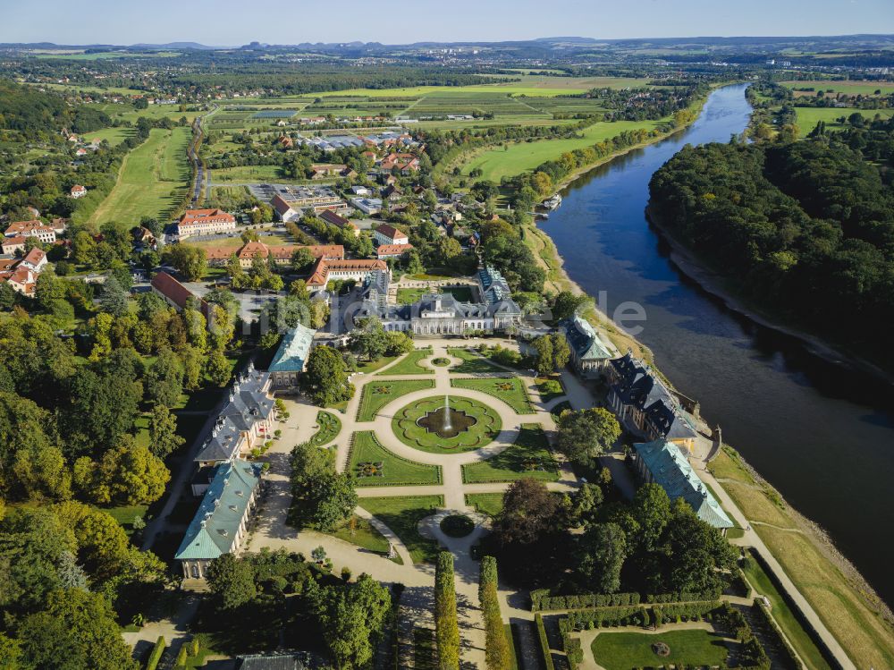 Dresden aus der Vogelperspektive: Schlosspark in Dresden im Bundesland Sachsen, Deutschland