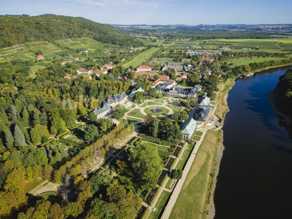 Luftaufnahme Dresden - Schlosspark in Dresden im Bundesland Sachsen, Deutschland