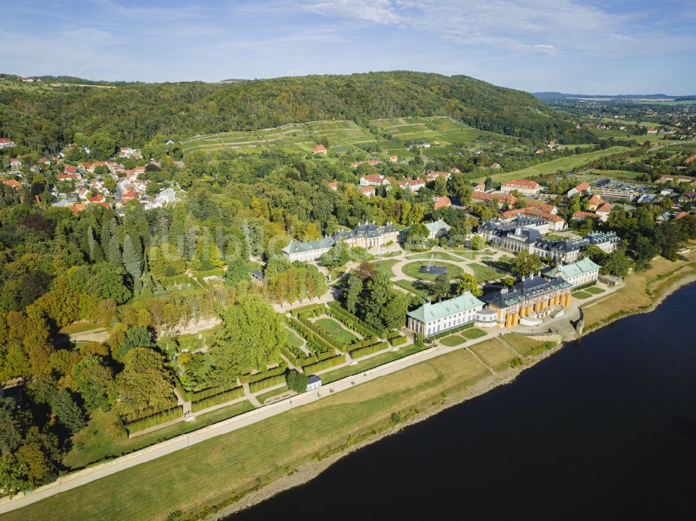 Dresden von oben - Schlosspark in Dresden im Bundesland Sachsen, Deutschland