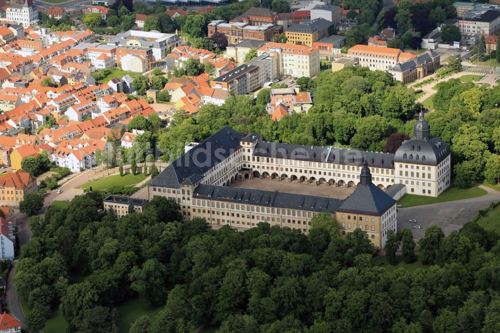 Luftbild Gotha - Schloßpark mit Schloss Friedenstein in Gotha im Bundesland Thüringen