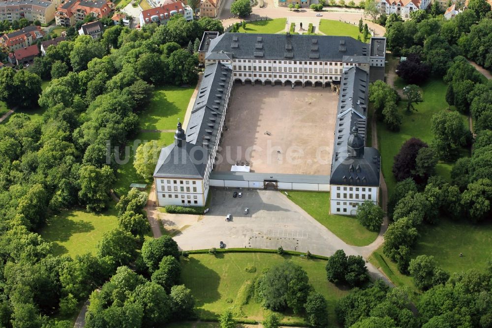 Luftaufnahme Gotha - Schloßpark mit Schloss Friedenstein in Gotha im Bundesland Thüringen