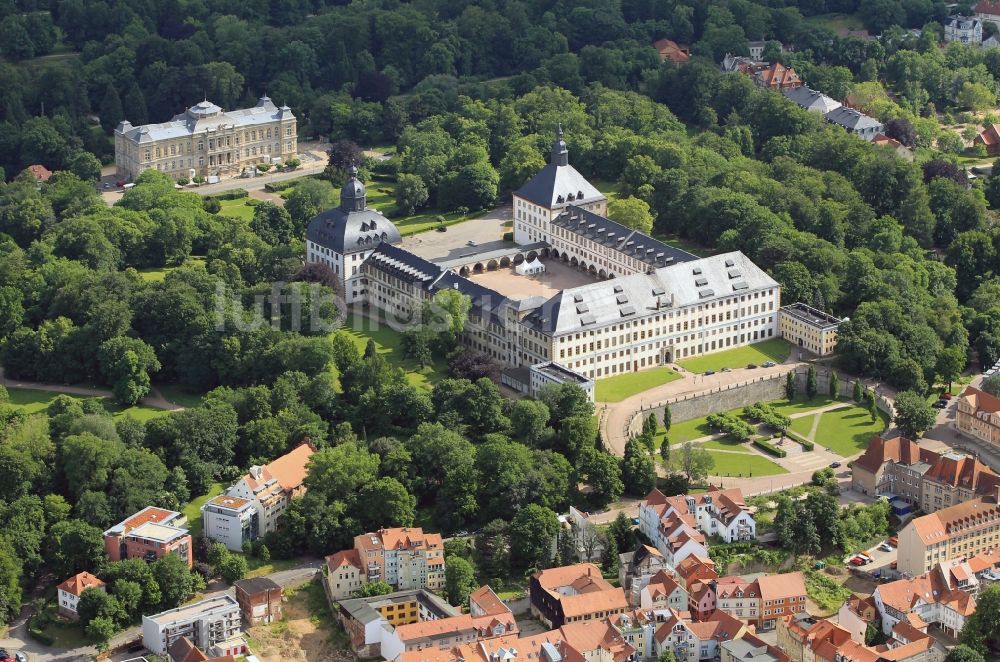 Luftbild Gotha - Schloßpark mit Schloss Friedenstein in Gotha im Bundesland Thüringen