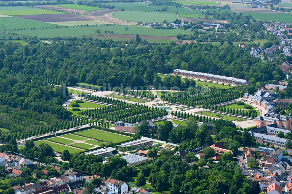 Schwetzingen aus der Vogelperspektive: Schloßpark in Schwetzingen im Bundesland Baden-Württemberg, Deutschland