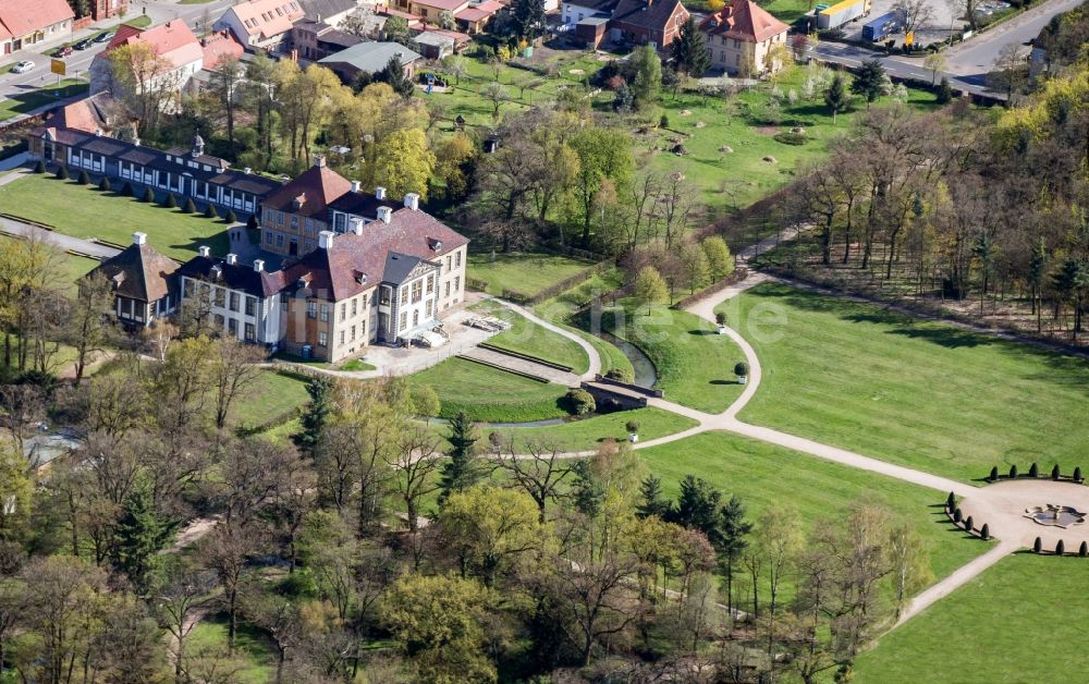 Luftbild Oranienbaum-Wörlitz - Schloßparkanlage am Schloss Oranienbaum in Oranienbaum-Wörlitz im Bundesland Sachsen-Anhalt