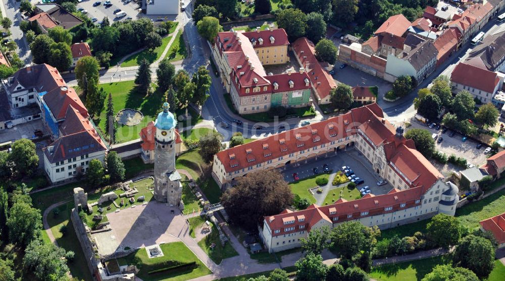 Arnstadt von oben - Schlossplatz in Arnstadt