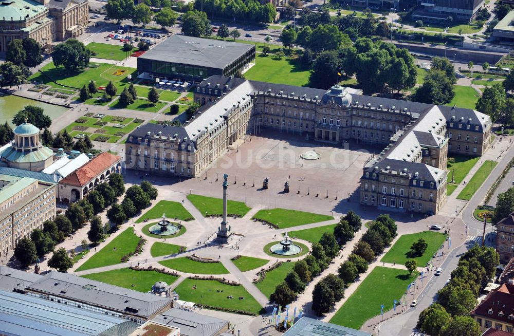 Stuttgart von oben - Schlossplatz und Neues Schloss Stuttgart