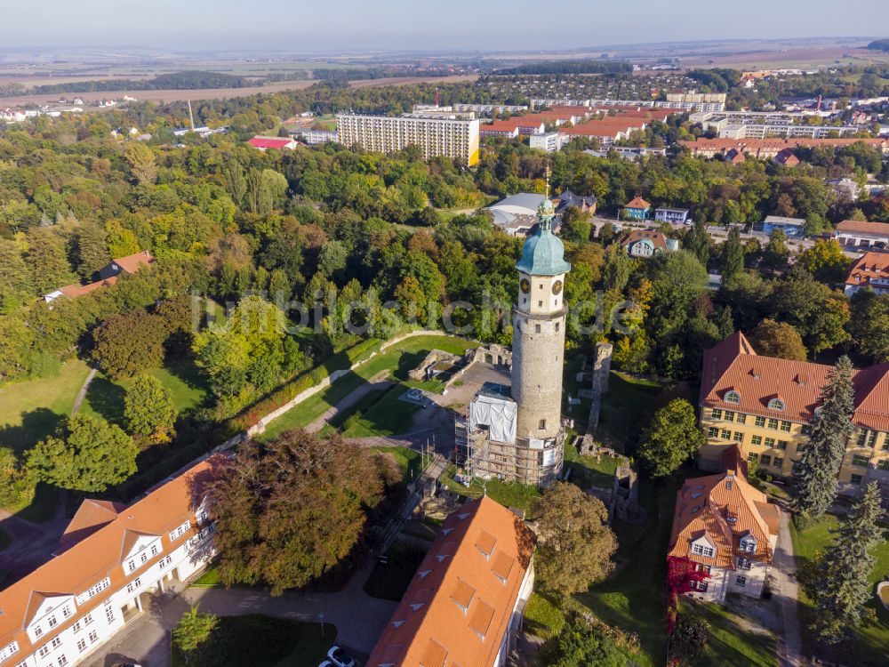 Luftaufnahme Arnstadt - Schlossruine Neideck in Arnstadt im Bundesland Thüringen, Deutschland