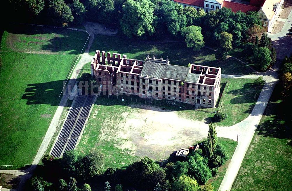 Luftbild Zerbst/ Sachsen-Anhalt - Schloßruine Zerbst Förderverein Schloss Zerbst e