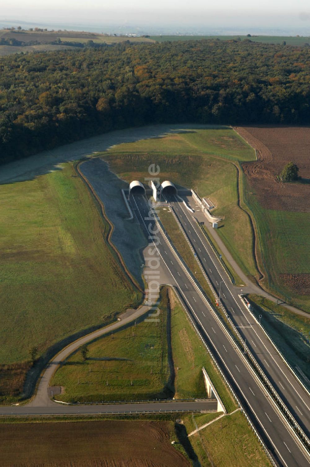 Heldrungen aus der Vogelperspektive: Schmücketunnel bei Heldrungen in Thüringen