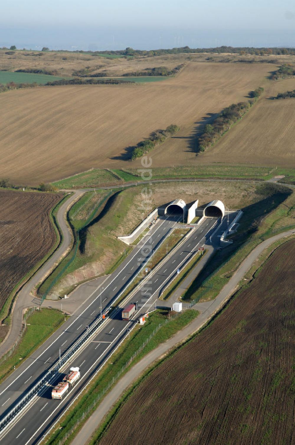 Heldrungen aus der Vogelperspektive: Schmücketunnel bei Heldrungen in Thüringen